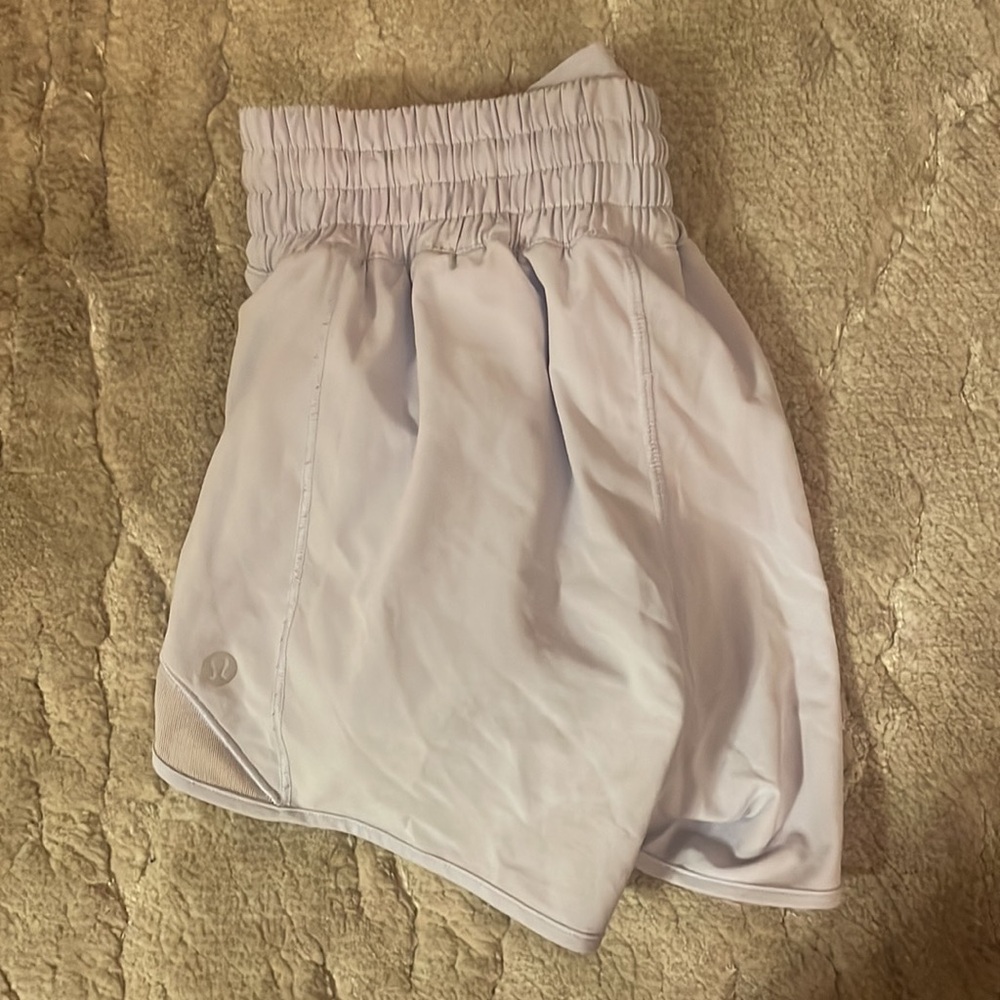 Lululemon Pastel Blue Hotty Hot High Rise Lined Short 2.5” - Picture 3 of 4